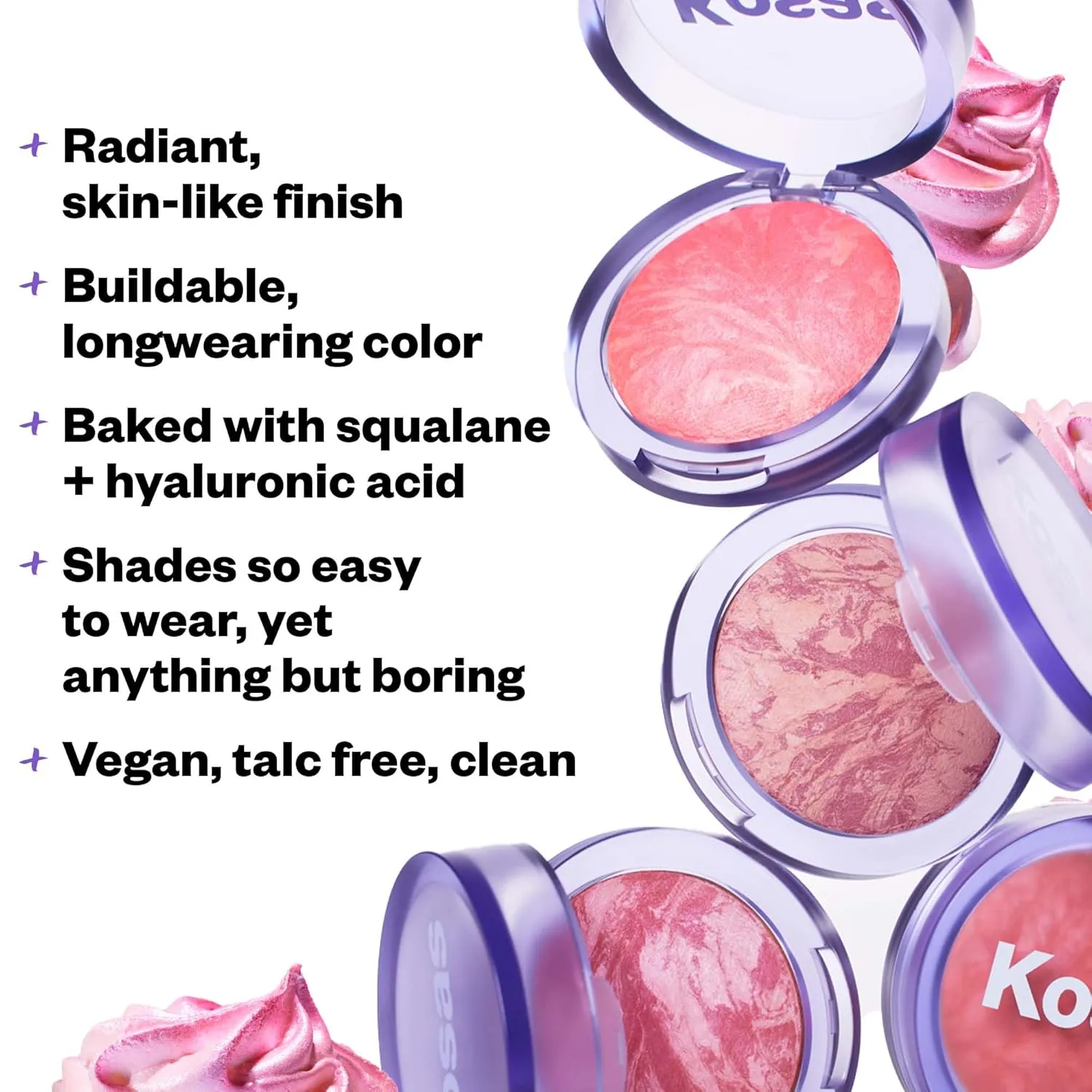 Baked with Squalane & Hyaluronic Acid ?C Long Wear, widespread Safe for Sensitive Skin - Thrill Kosas Blush is Life ?CTalc-Free Dimensional Blush 