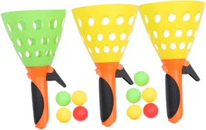 Ball Set Outdoor Game for Includes Catch Balls for Family Fun Safe Material for Pool Parties and Backyard Activities 3Pairs Launch dialect petal facet district Throw Catch 