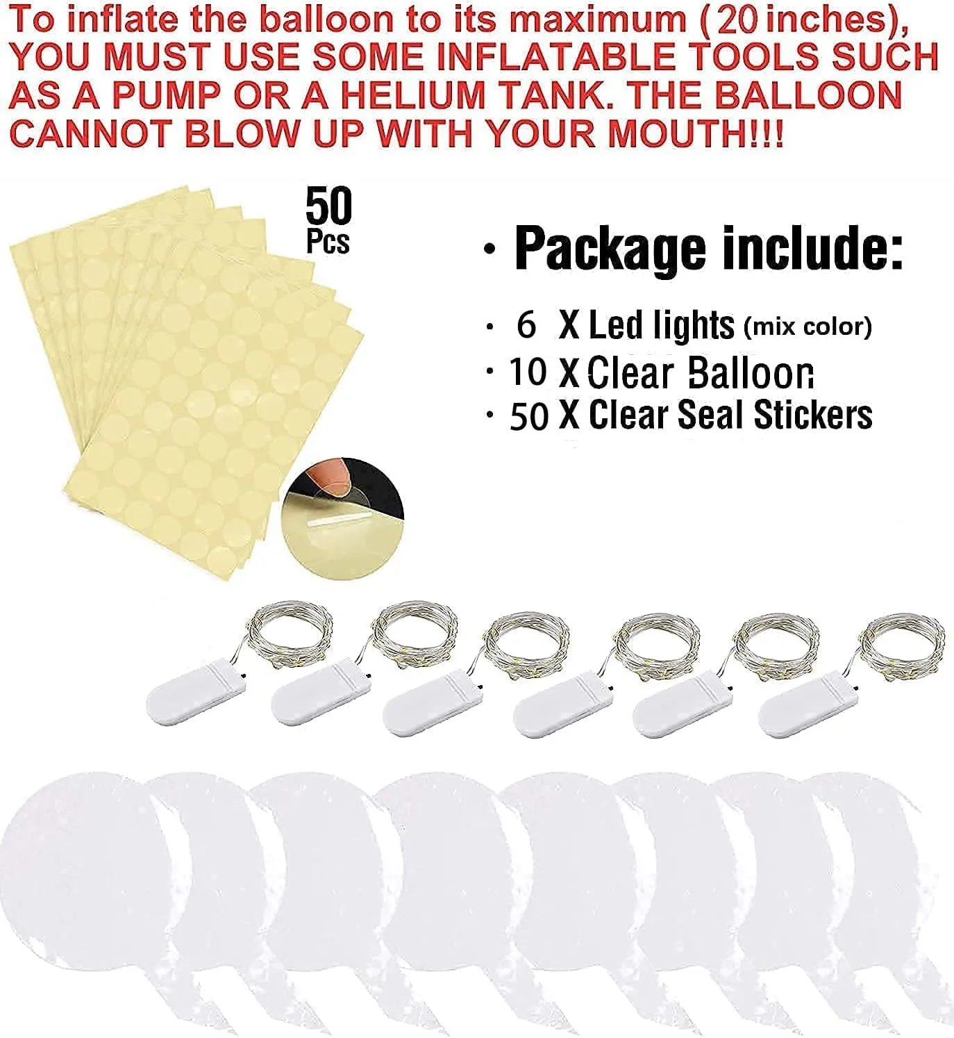 Balloons 6set Light up Balloons Clear Bobo Balloons with String Lights for Party$ Birthday$ Anniversary$ Wedding (Blue) Blue transport vulnerable semantic suffragist infection fly Led 