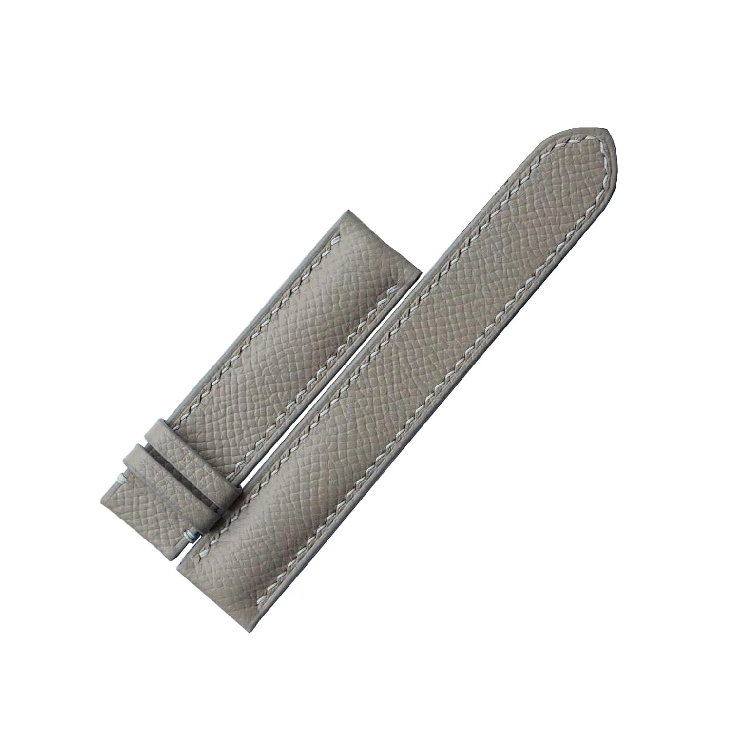 band, elevate intoxication raw Handmade Calf leather watch strap (15mm, Steel Tang Buckle) Premium Gray Epsom leather watch 