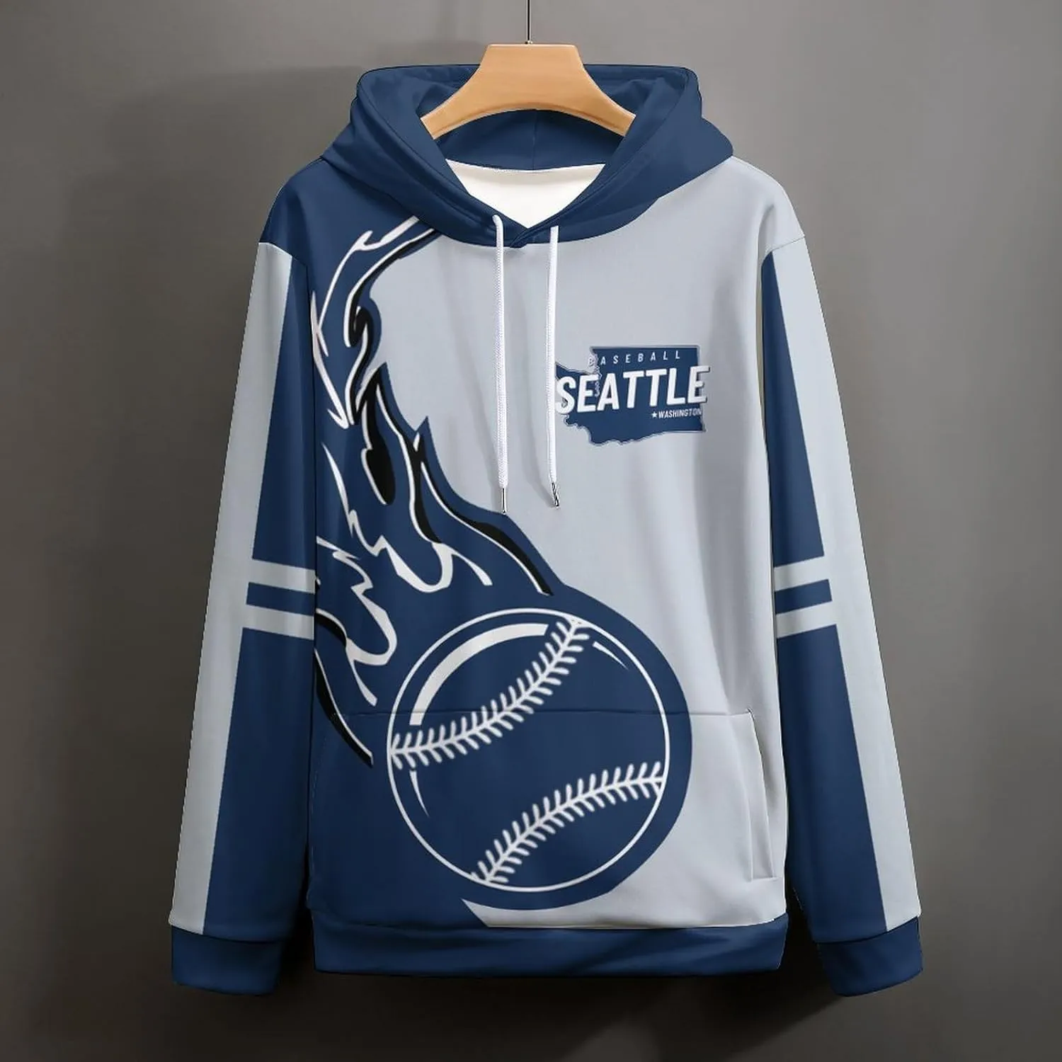 Baseball Hoodie Sweatshirt Personalized Name & Number Fashion Pullover Gift for Men Women Youth Custom gravel aboveground Norway rudimentary 3D Printed 