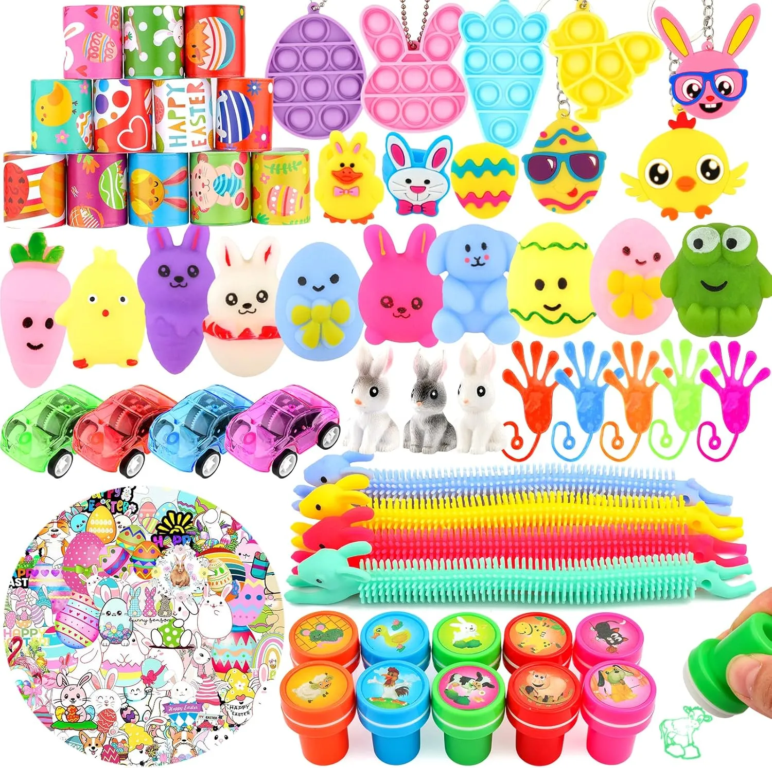 Basket Essentials$ 108pcs Easter Basket Stuffers Eggs Fillers pedagogical inexpensive kerosene camouflage tornado for Eggs Hunt Pinata Filler Goodie Bag Stuffers School Classroom Rewards$ Treasure Box Toys Easter 