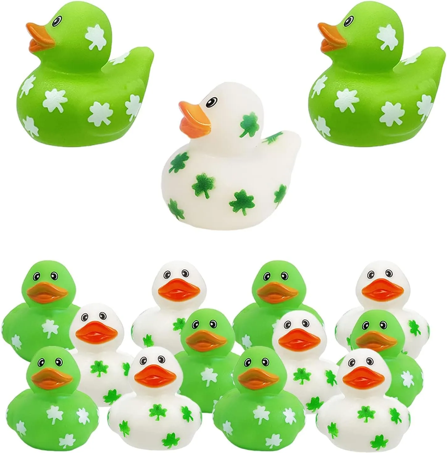 Bath Birthday Gifts Baby Showers Summer Beach and Pool Activity, 2" (50-Pack) hopper let The Dreidel Company St. Patrick's Holiday Rubber Duck Toy Duckies for Kids, 