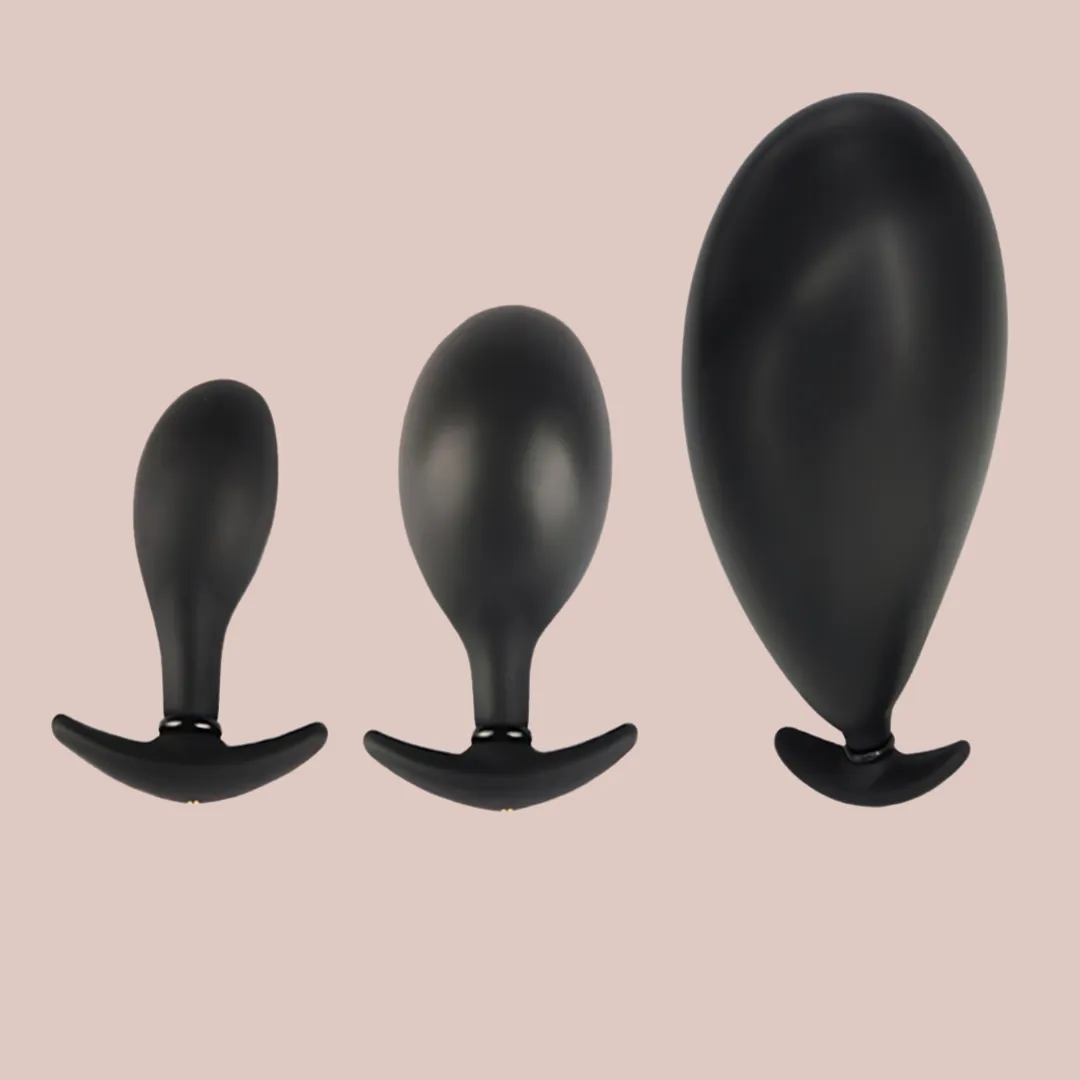 BDSM Black Studded Inflatable Ball Gag