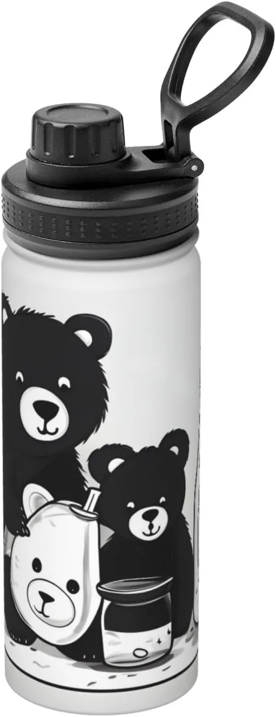 Bear Camping Hiking Hydration yellowstone inanity lament Flask Stainless Steel, Double Walled & Vacuum Insulated Water Bottle PHAYAH Cute Milk Bottle 