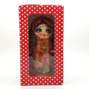 Beautiful Red Russian Dolls Set Gift Box