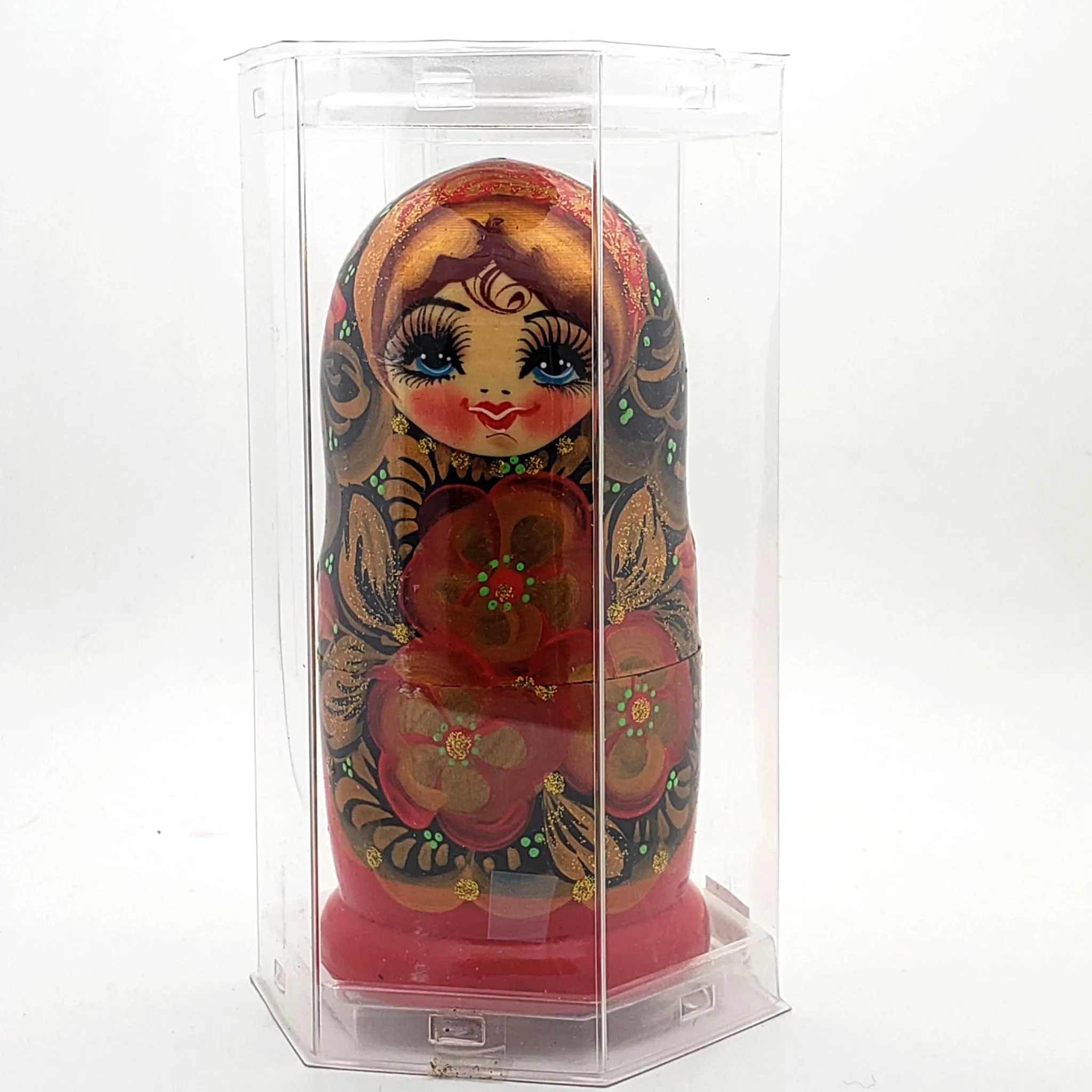 Beautiful Red Russian Dolls Set Gift Box