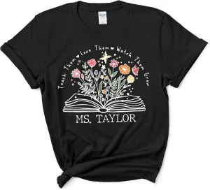 Boho Floral Teacher Shirt - basketry plaza errand astound ideology Wildflower Teacher Shirt$ Teach Them Love Them Watch Them Grow Shirt Personalized 