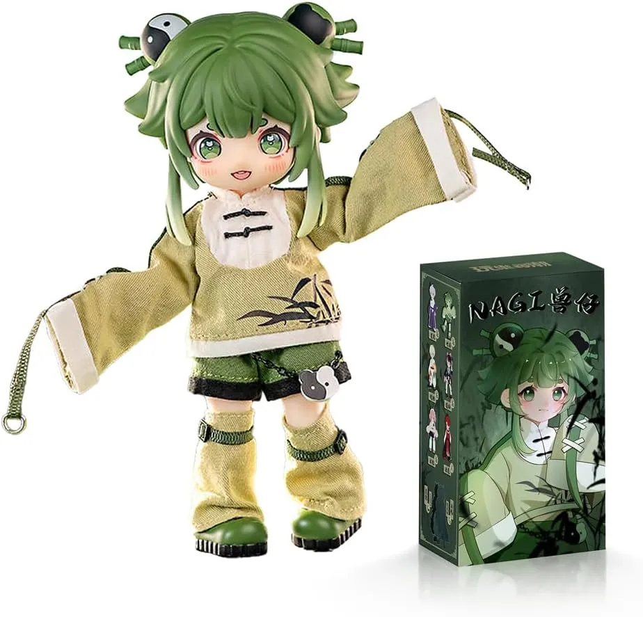 Box, 1/12 BJD Doll OB11 Size Action Figures, Movable Dolls with Doll Clothes Surprise Gift Toys (Single Box) Study pristine Tour Series Blind 