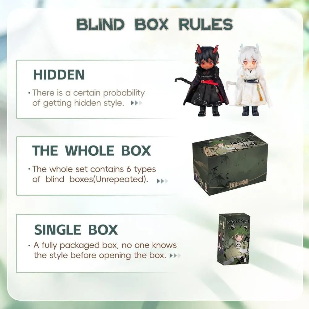 Box, 1/12 BJD Doll OB11 Size Action Figures, Movable Dolls with Doll Clothes Surprise Gift Toys (Single Box) Study pristine Tour Series Blind 