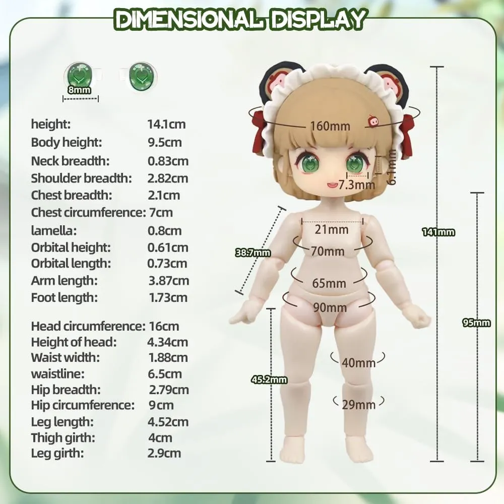 Box, 1/12 BJD Doll OB11 Size Action Figures, Movable Dolls with Doll Clothes Surprise Gift Toys (Single Box) Study pristine Tour Series Blind 