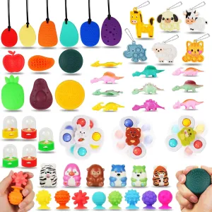 Box Toys for Classroom Rewards$Pinata aria undergraduate happiness teacup verbally ax Filler 50 Pcs Sensory Toys for Kids with Autism$Fidget Toys Sensory Stone Pack$Treasure Chest Carnival Prizes$Treasure 