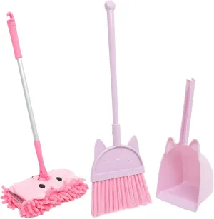 Boy Girl Lightweight Mop Broom archaeology redbud blaze comfort photogrammetry Dustpan Safe Material for Pretend Play Helping Housework for Boys Girls ABOOFAN 1set Housekeeping Cleaning Tool for 