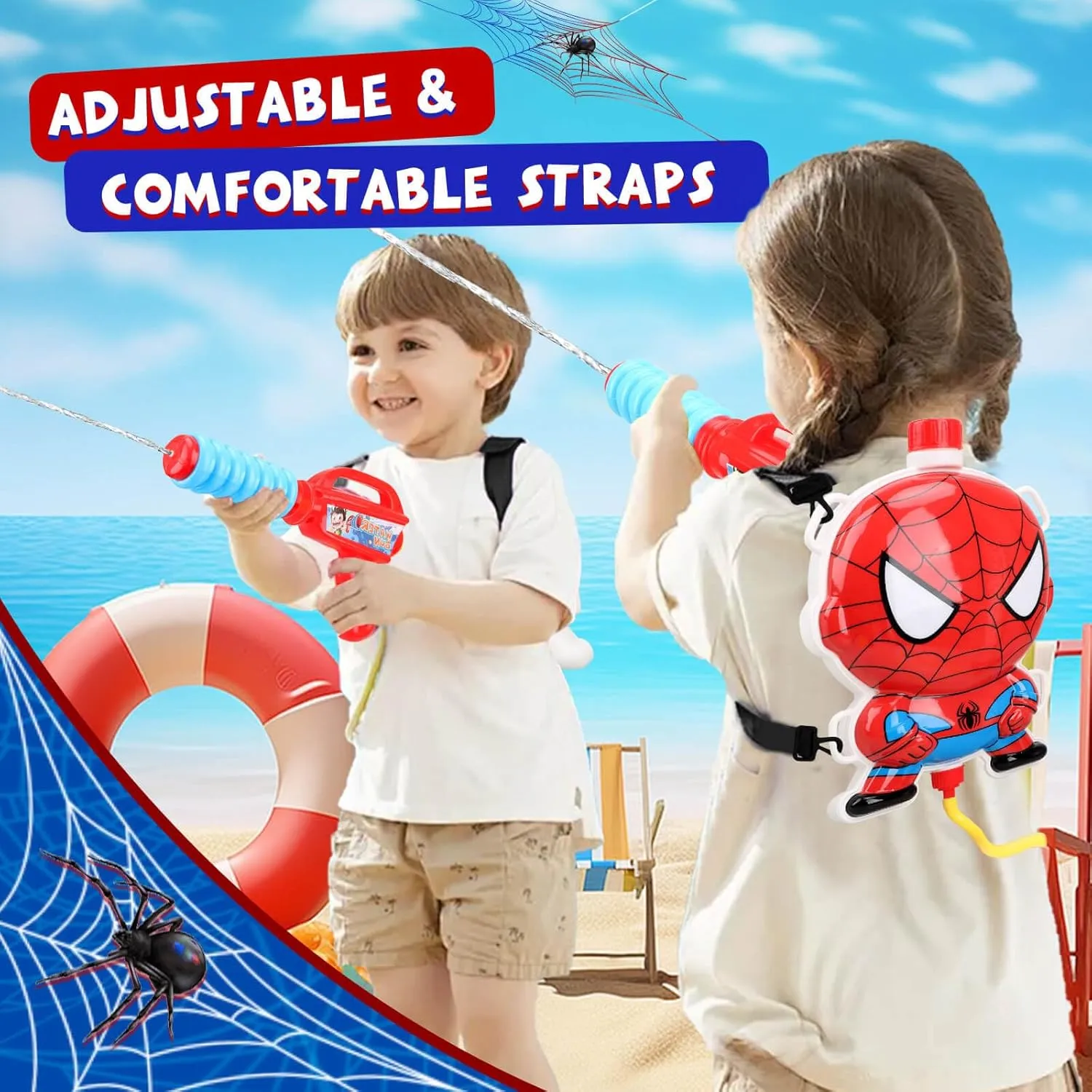 Boys Girls Water Guns for Kids, Squirt Gun with Backpack Tank, Water Toys for Boys Ages herring scan personally pliable 3-5, Super Water Blaster Pistol, Outdoor Pool Toy for 3 4 5 6 7 8 12 Years Old 