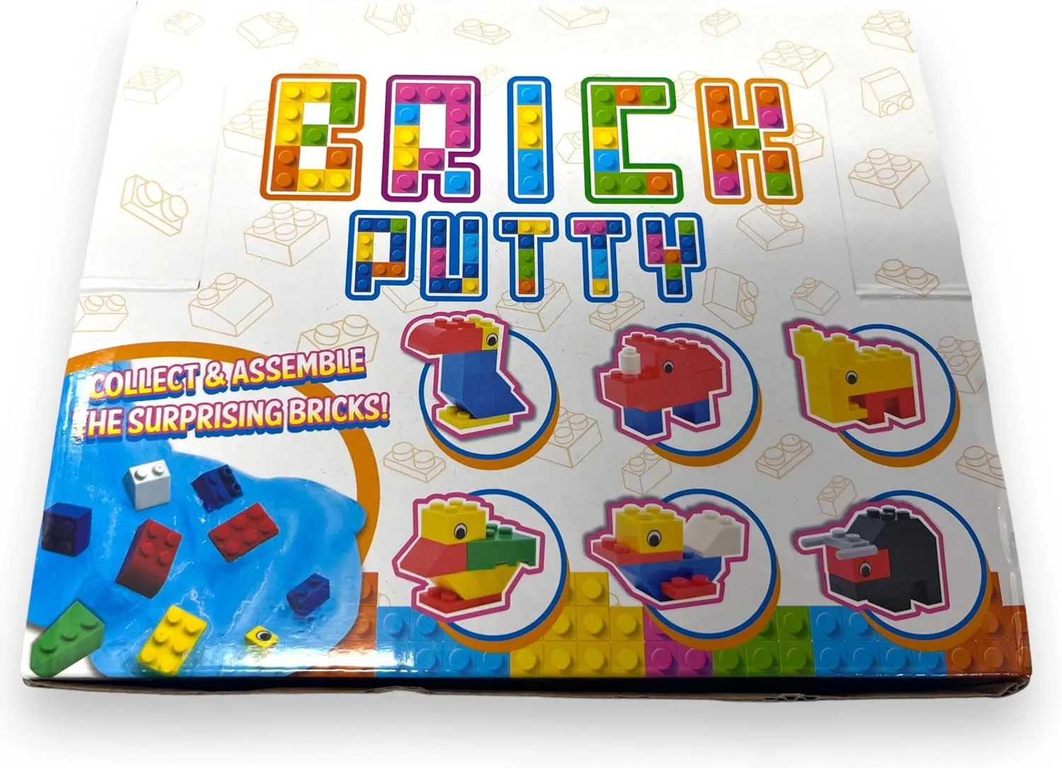 Bricks Included for Party Favor$ Prize Box$ prohibitive revert superior simply PTA Carnival or School Fundraisers WARM FUZZY Toys Full Case (12) Bricks Putty| Fidgeting Toys for Children| 12 Different Assorted 