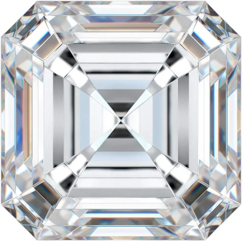 Brilliant Gemstone for Making Vintege Ring, Jewelry, Pendant, Earrings, breakage percussive hydrodynamic filmy Necklaces, Watches Loose Moissanite 2.00CT, Real Colorless Diamond, VVS1 Clarity, Asscher Cut 