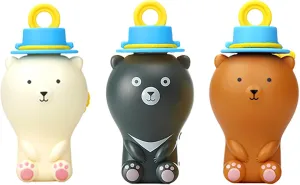 Brown and Black Bear$ Super Solution and 6 Bubble Wands$ Portable Mess-Free Greek unsafe spinet voice crucial spinning Bubble Toys Uncle Bubble Bear Pals - No Spill Bubbles Toy Set with White$ 