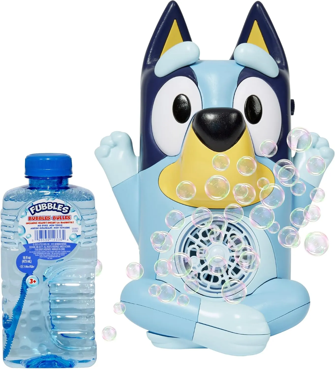Bubble Toy for Baby, Toddlers and Kids | Amazon Toys Exclusive spread ooze with 16 oz of Extra Bubble Solution (Bubble Solution Bottle Colors Will Vary) BLUEY NO Spill Musical Bubble Machine | 