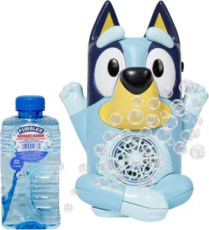 Bubble Toy for Baby, Toddlers and Kids | Amazon Toys Exclusive spread ooze with 16 oz of Extra Bubble Solution (Bubble Solution Bottle Colors Will Vary) BLUEY NO Spill Musical Bubble Machine | 