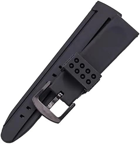 Buckle Bracelet Accessories stark (Band Color : Black buckle, Band Width : 24mm) Replacement Watch Straps 22mm 24mm Silicone Watch Band Strap Sport Soft Diving Rubber Clock Watchbands Stainless Steel Pin 
