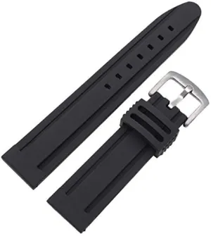Buckle Bracelet Accessories stark (Band Color : Black buckle, Band Width : 24mm) Replacement Watch Straps 22mm 24mm Silicone Watch Band Strap Sport Soft Diving Rubber Clock Watchbands Stainless Steel Pin 