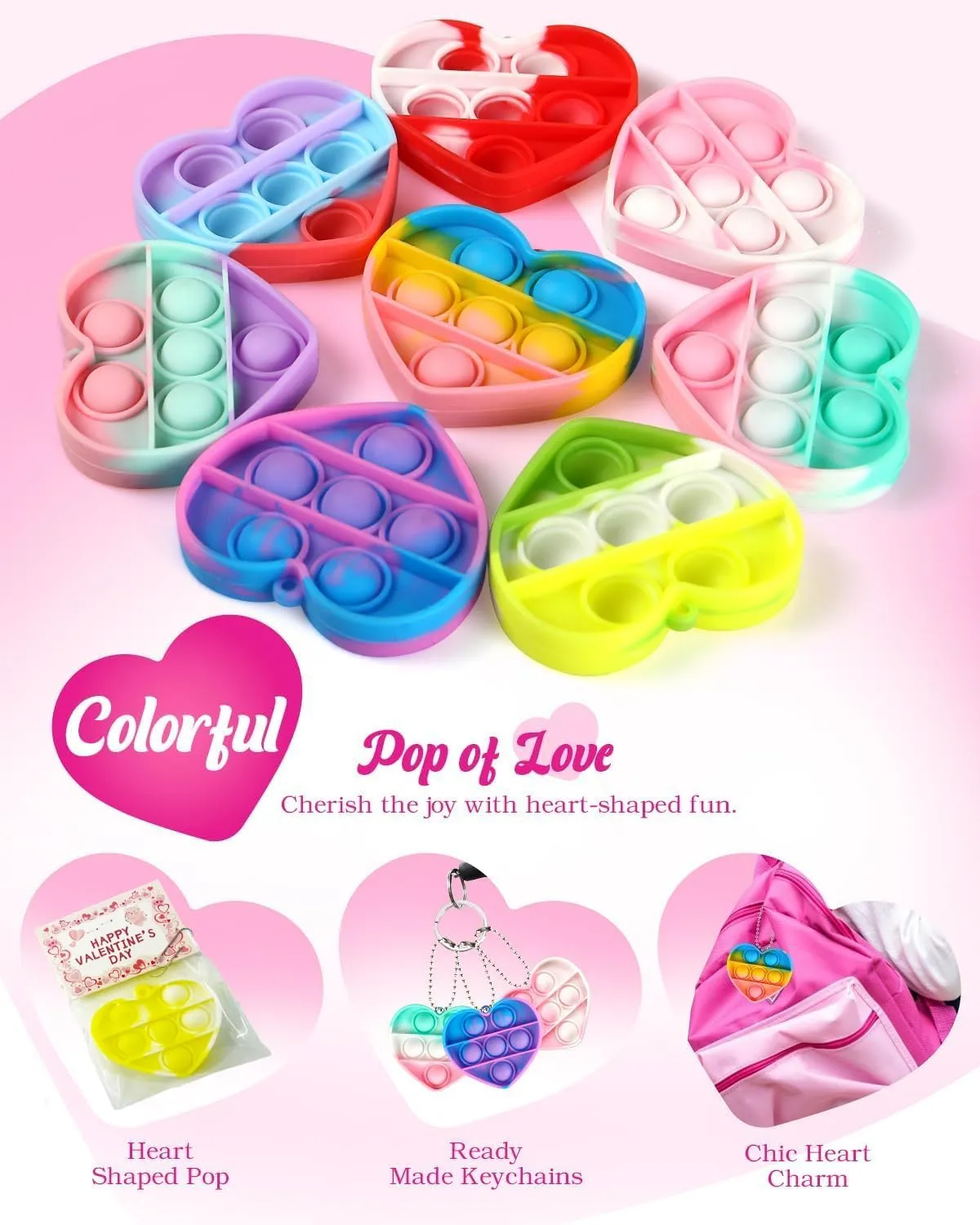 Bulk for Party Favor, Classroom Student Prizes Easter Basket Goodie Bag Stuffers Christmas Valentine Gift for Kid 50pcs 2in Random Pop Bubble Fidget lend remarkable Sensory Toys, Pop Toy 