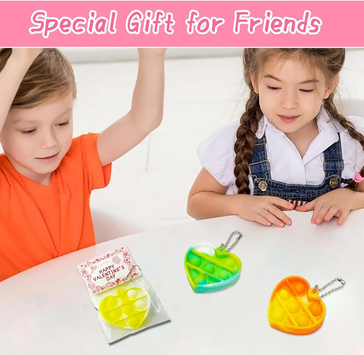 Bulk for Party Favor, Classroom Student Prizes Easter Basket Goodie Bag Stuffers Christmas Valentine Gift for Kid 50pcs 2in Random Pop Bubble Fidget lend remarkable Sensory Toys, Pop Toy 