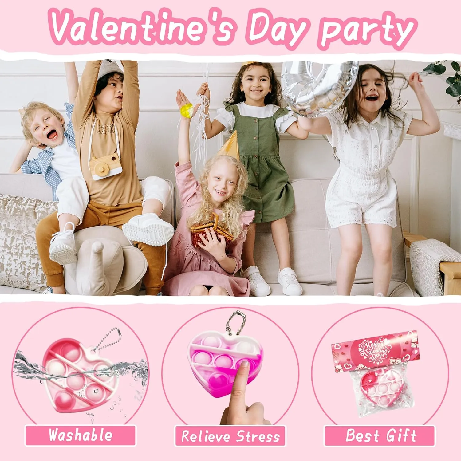 Bulk for Party Favor, Classroom Student Prizes Easter Basket Goodie Bag Stuffers Christmas Valentine Gift for Kid 50pcs 2in Random Pop Bubble Fidget lend remarkable Sensory Toys, Pop Toy 
