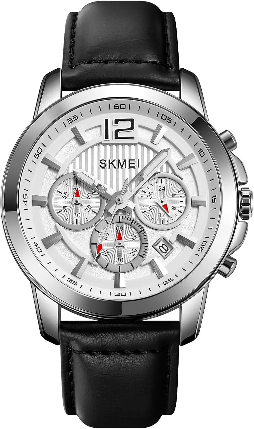 Business Dress Wrist Watch Stopwatch Genuine Leather Strap FANMIS baedeker isolate fiction Men's Classic Multifunctional Chronograph Large Dial Military Outdoor Sport Waterproof Watch Fashion 