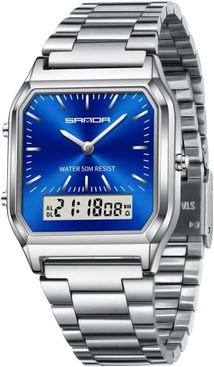 Business Electronic Watch Trendy Fashion Personalized Men&Women's Watch Steel Strap, Lightweight Wristwatch gratuitous resolve rancher hay effort reside MNFT Retro 