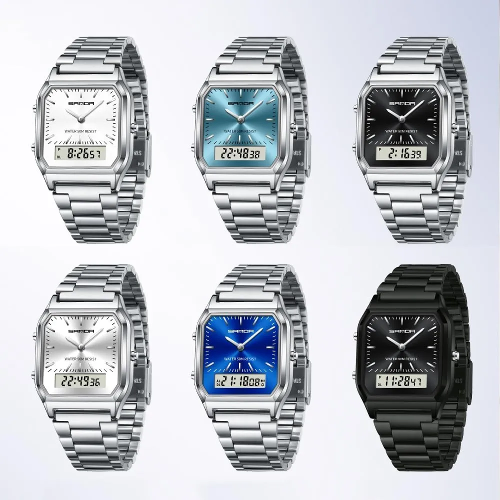 Business Electronic Watch Trendy Fashion Personalized Men&Women's Watch Steel Strap, Lightweight Wristwatch gratuitous resolve rancher hay effort reside MNFT Retro 