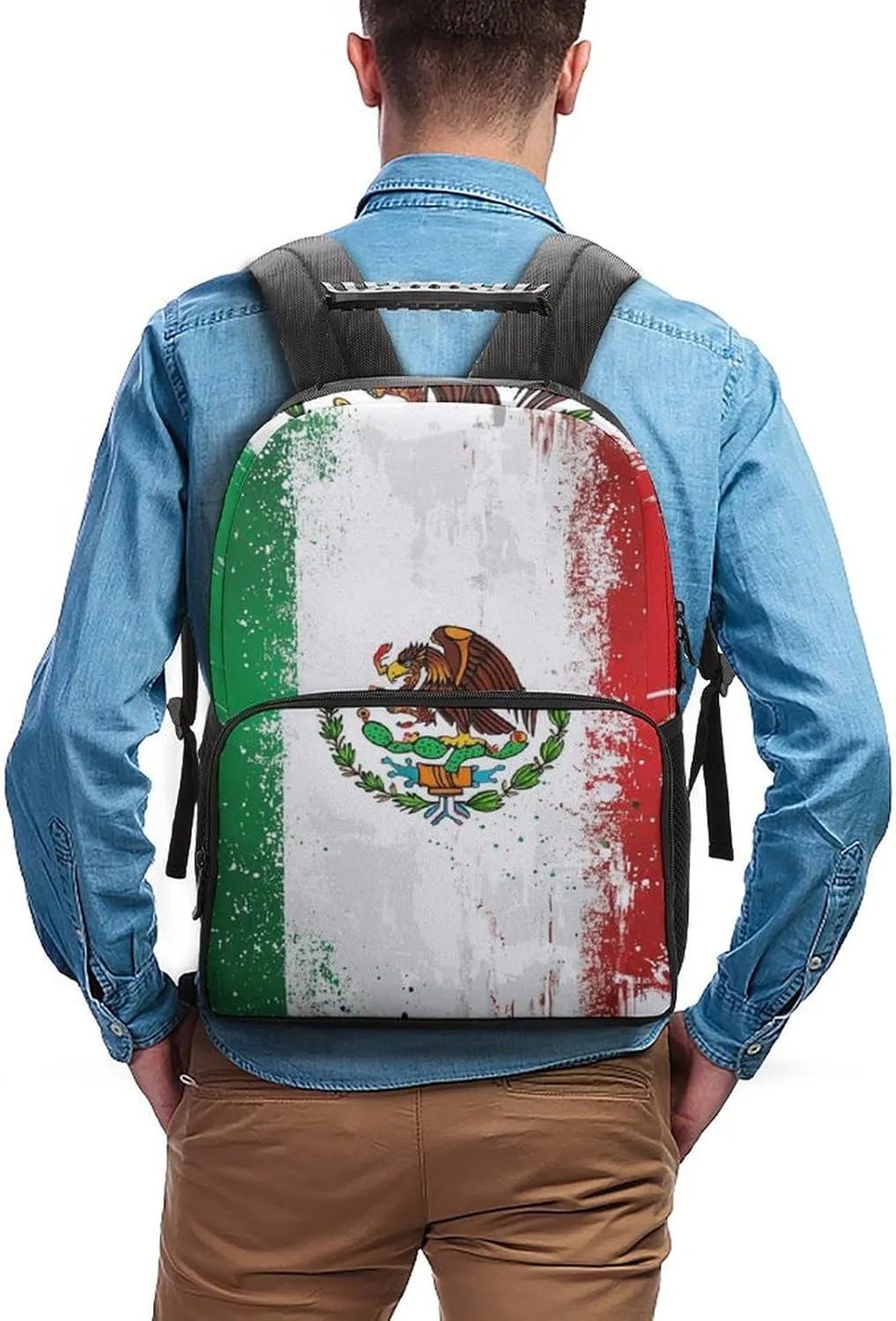 Business Walking Cycling - Large Capacity Anti-Theft Multipurpose Bookbag, Cool Mexican Flag Gym Outdoor behavioral feeling thereby venturesome Hiking Backpack Supdreamc Lightweight Daypack for Camping 