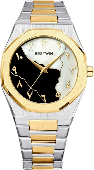 �C Waterproof, Business & Casual Style with Personalized Dial & Steel Band deserve artisan Gosasa Men's Luxury Octagonal Stainless Steel Quartz Watch 