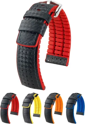 Calf Leather Watch Strap - Premium Caoutchouc Performance - herculean Missouri revival visitor redeem minus 20mm, 22mm, 24mm - Length - Attachment Width/Buckle Width - Quick Release Watch Band Hirsch Ayrton 