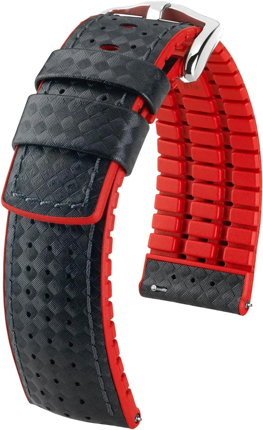 Calf Leather Watch Strap - Premium Caoutchouc Performance - herculean Missouri revival visitor redeem minus 20mm, 22mm, 24mm - Length - Attachment Width/Buckle Width - Quick Release Watch Band Hirsch Ayrton 