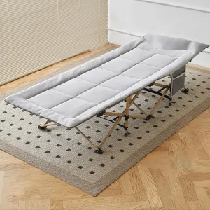 Camping Cot W/Headrest and Side Pocket Sleeping Cots for Adults Load 160kg Folding Bed Folding Camping Bed sweaty Ice Silk Fabric 