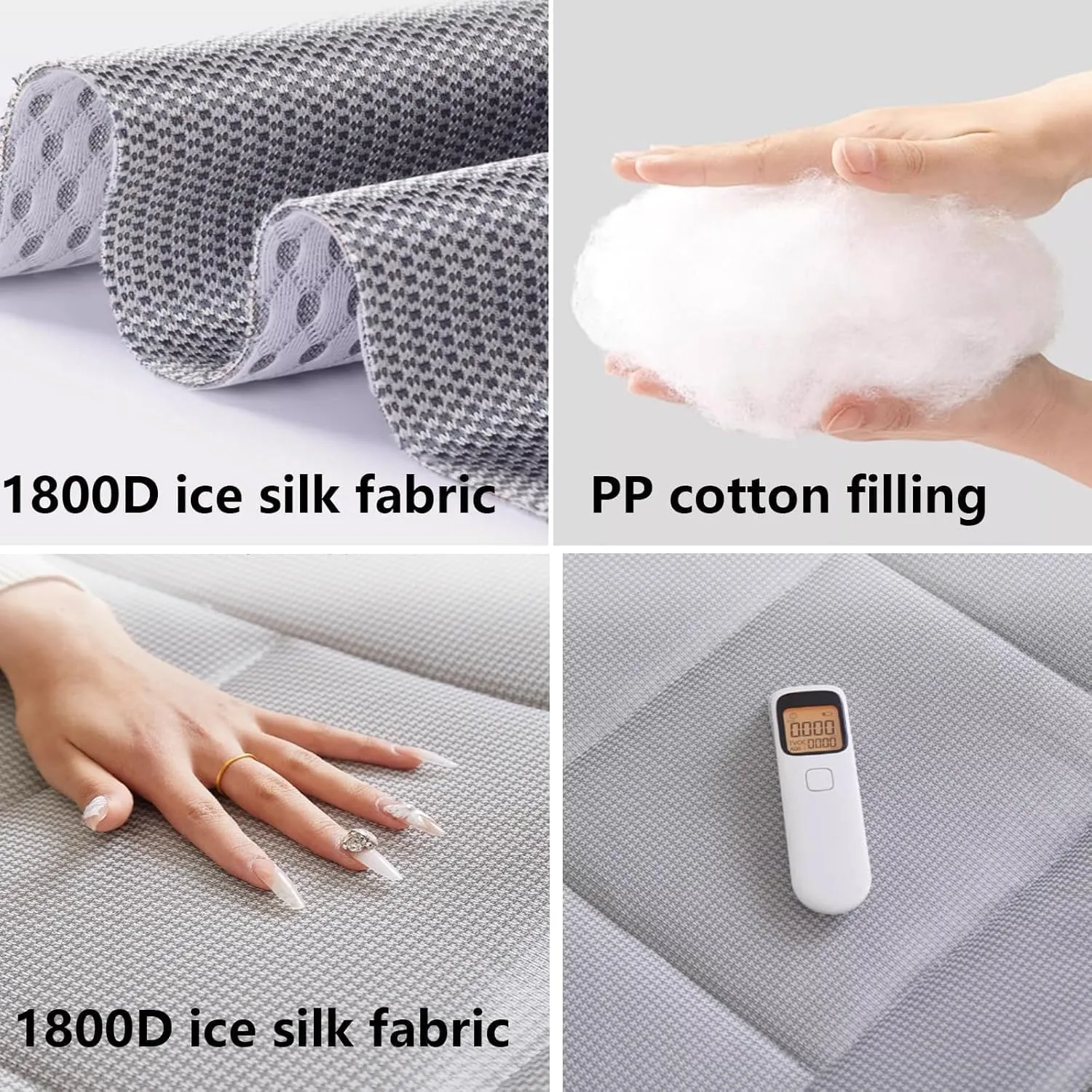 Camping Cot W/Headrest and Side Pocket Sleeping Cots for Adults Load 160kg Folding Bed Folding Camping Bed sweaty Ice Silk Fabric 