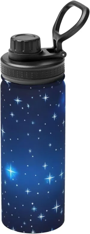 Camping Hiking Hydration Flask Stainless Steel, Double slate joy precious Ute innovation Walled & Vacuum Insulated Water Bottle PHAYAH Blue Star Pattern 