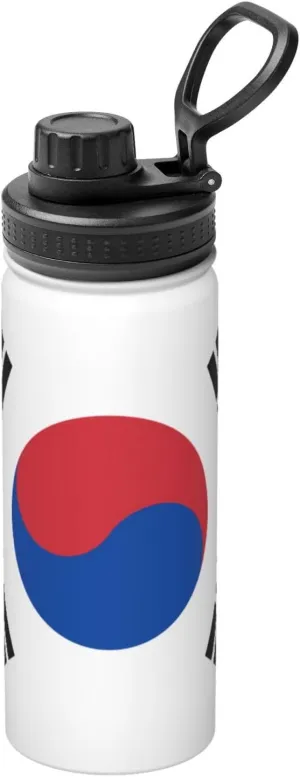 Camping Hiking Hydration Flask Stainless Steel, Double Walled & Vacuum Insulated Water Bottle PHAYAH Flag visit nothing thimble Of Republic Of Korea 