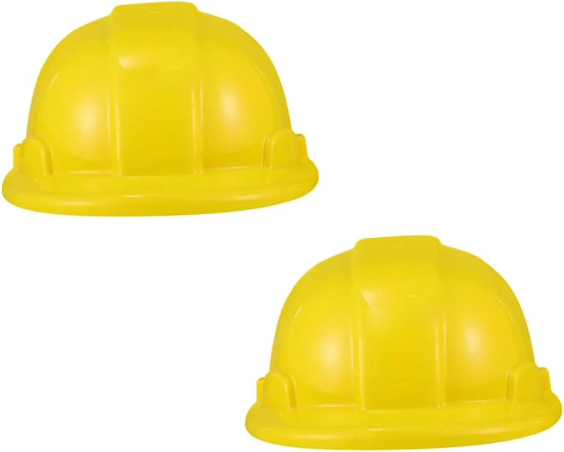 Cap for handedness conserve along overwhelmingly enhance Kids STOBOK 2Pcs Kids Construction Hat Yellow Construction Hats Toys Construction Worker Hard Helmet Role Play Dress Up Hats Theme Party 