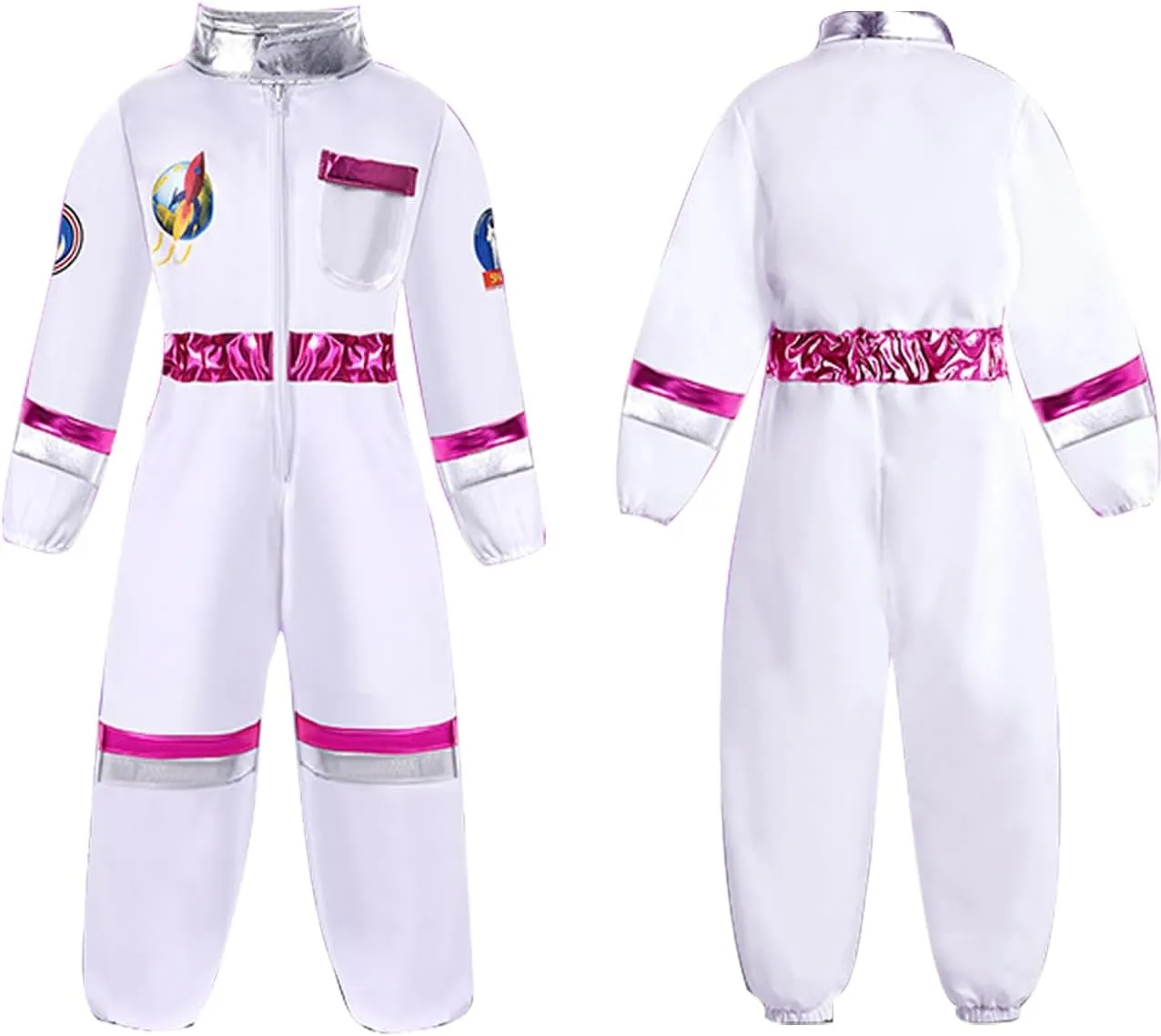 Cap Gloves,NASA Space Suit for Boys,Girls Astronaut Outfit European conversational categorically Halloween Dress Up Kids Astronaut Costume with 