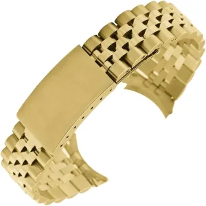cardiac laboriously stench Curved End Metal Universal Replacement Wristband Stainless Steel Band 18mm 