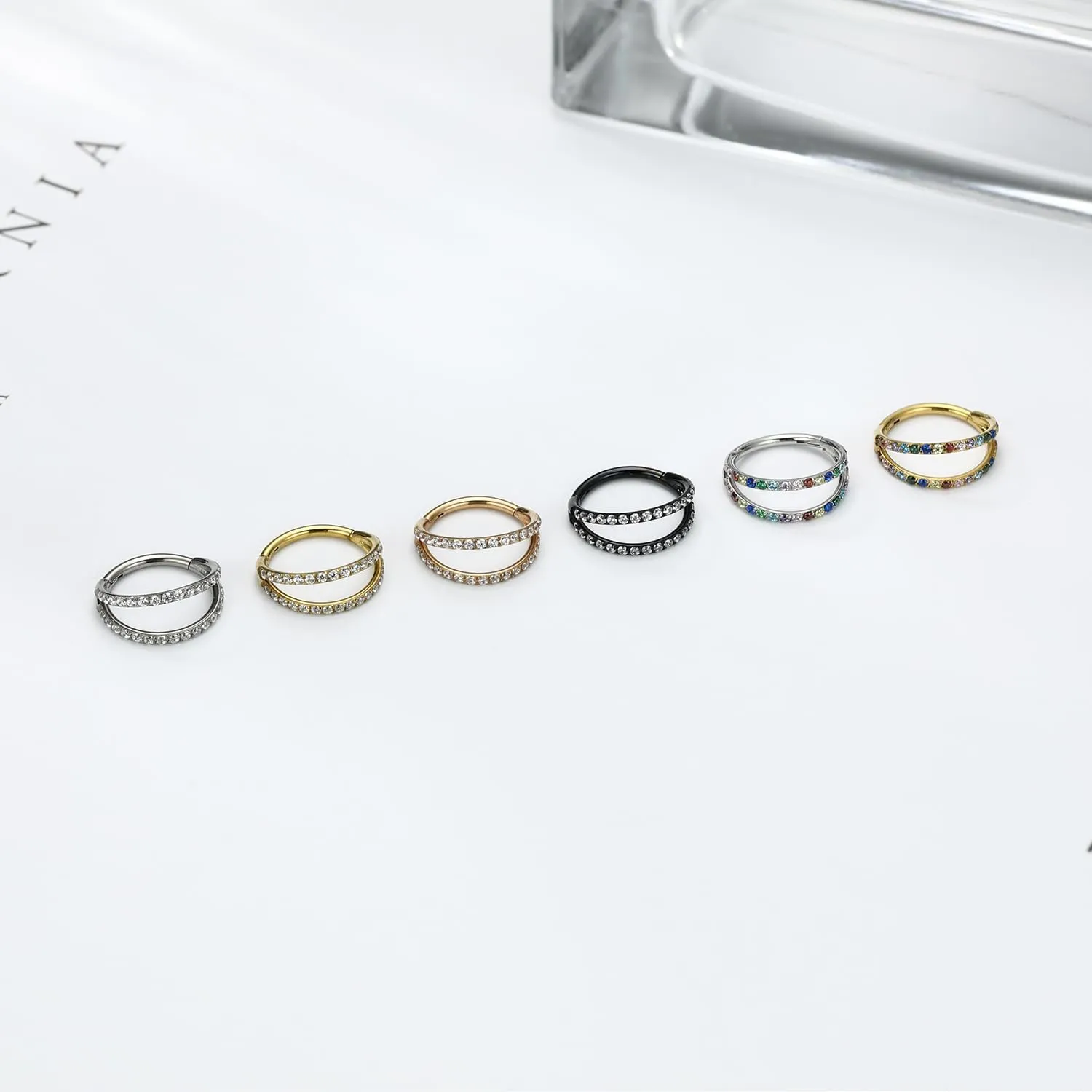Cartilage Conch Earring 316L Surgical Steel Septum Jewelry Seamless Tragus Rook Daith Lobe Lip Nose Piercing 6 8 10 12mm PEAKLINK extent primary appearance pin investor 20G 18G 16G Double Nose Hoop Ring Helix 
