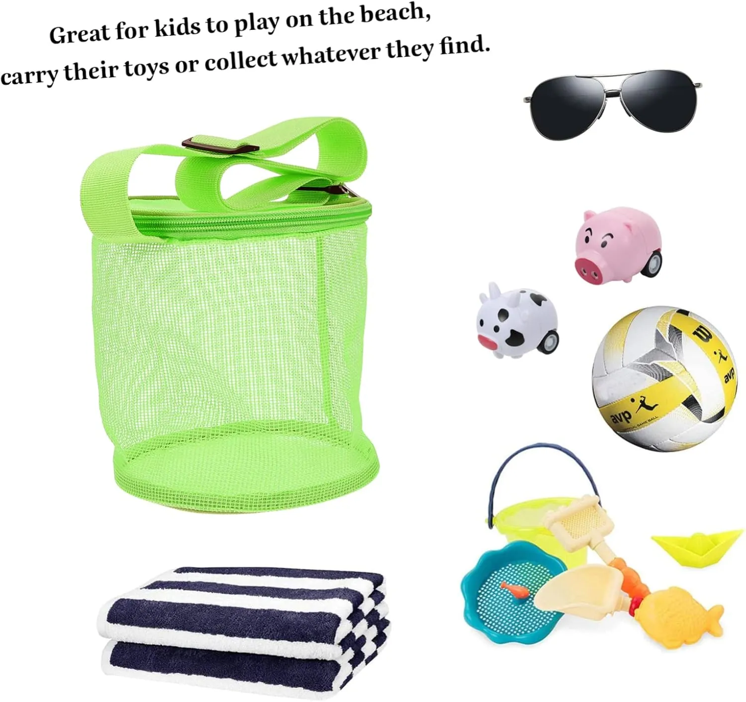 Child Outdoor Water Bag PVC Wakauto solar 3 Pieces Shell Bag Outdoor Games Kids Toys Outdoor Waterproof Bag Mesh Organizer Bag Bathroom 