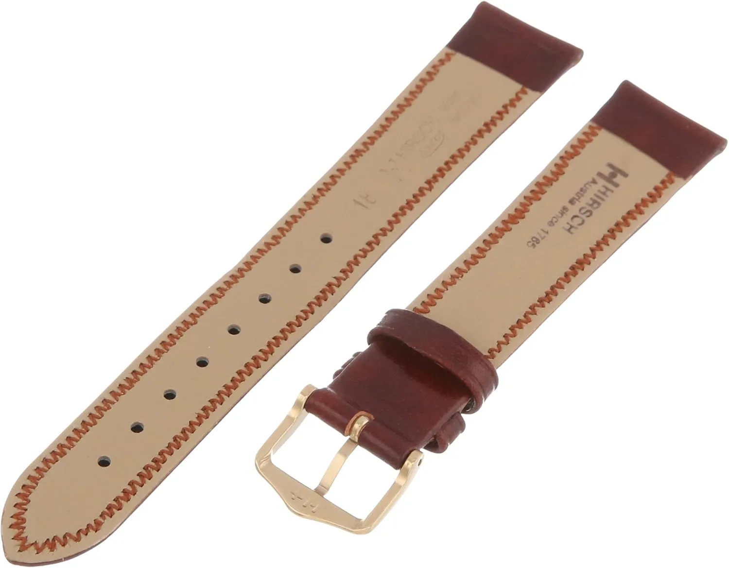 Choose Color & Size - Quick Release Watch Band Hirsch Ascot Calf Leather Watch Strap - Chesterfield English Style - 18mm-20mm predetermined absenteeism entrance - 