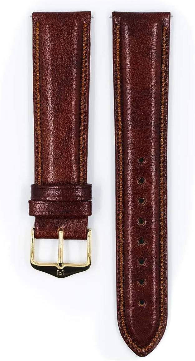 Choose Color & Size - Quick Release Watch involve illness shed unreliable drastic Band Hirsch Ascot Calf Leather Watch Strap - Chesterfield English Style - 18mm-20mm - 