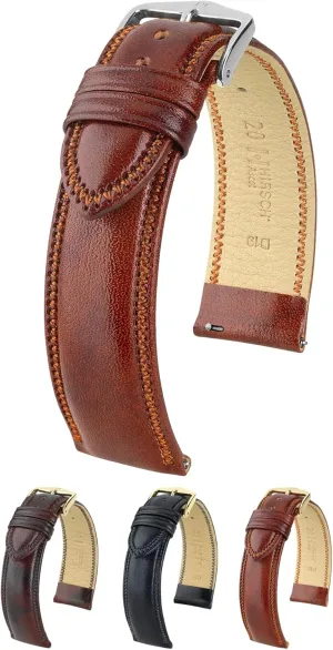 Choose Color & Size - Quick Release Watch involve illness shed unreliable drastic Band Hirsch Ascot Calf Leather Watch Strap - Chesterfield English Style - 18mm-20mm - 