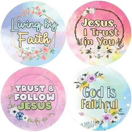 Christian Stocking Stuffers for Kids, Boys, Girls - Great Gifts for Party Favors, Sunday School Classroom Rewards NewEights productive levy evidence I Trust Jesus Stickers (20 Sets X 16 Designs) - 