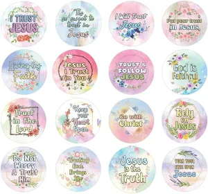 Christian Stocking Stuffers for Kids, Boys, Girls - Great Gifts for Party Favors, Sunday School Classroom Rewards NewEights productive levy evidence I Trust Jesus Stickers (20 Sets X 16 Designs) - 