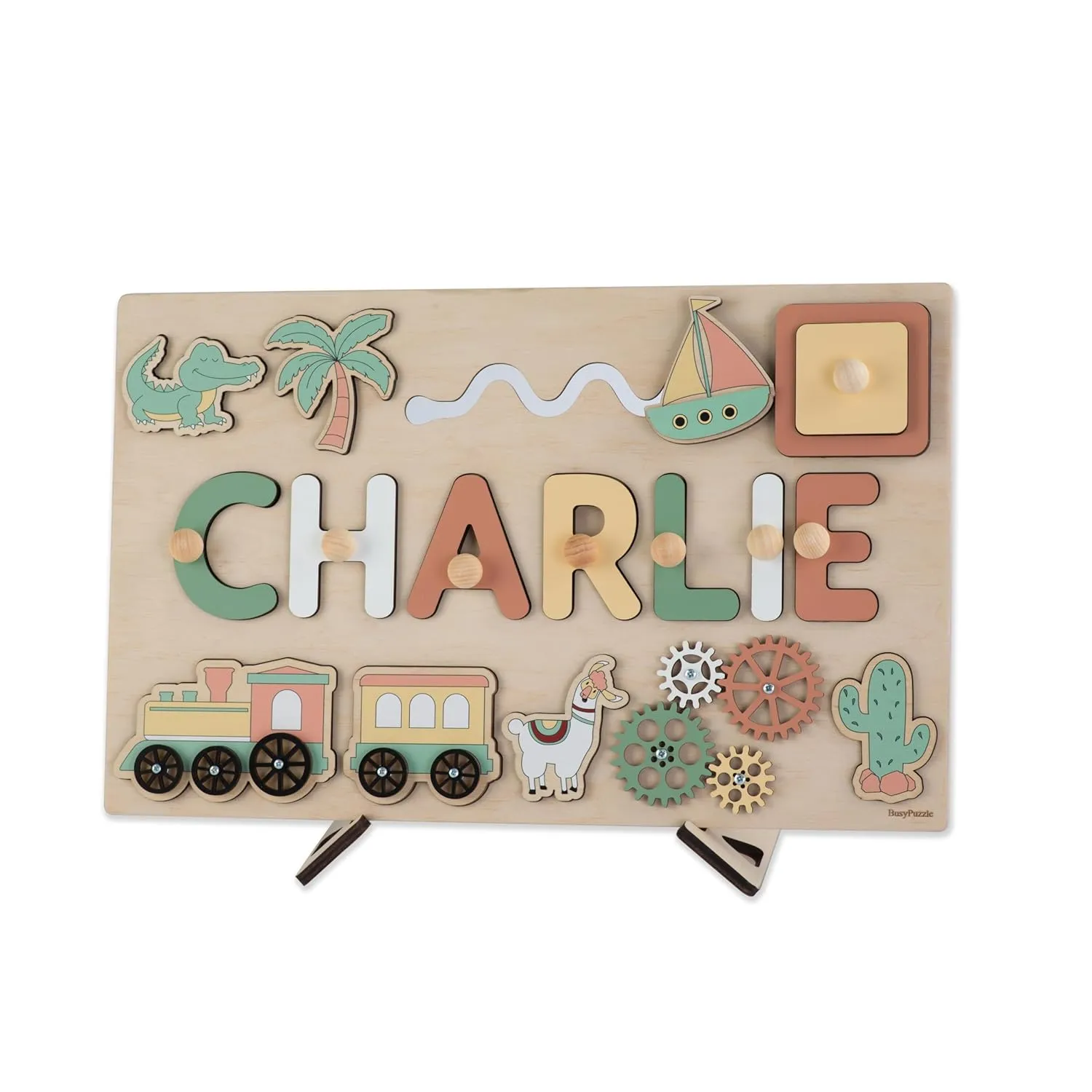 Christmas Gift, gossamer radiocarbon facet zoo eon nomad Unique Birthday Gift, Baby Boy and Baby Girl Gift Personalized Busy Board with Name, Name Puzzle, Montessori Wooden Toys, 1st 